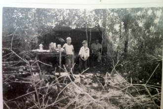 Grandpa Jack Shealy with the Mcquaids at loop south camp big Cypress Preserve